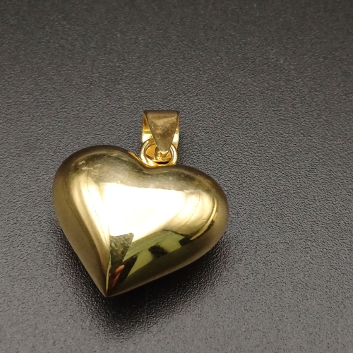 2 - Heart Pendant 9 ct gold on 925 Silver weighing 4 g