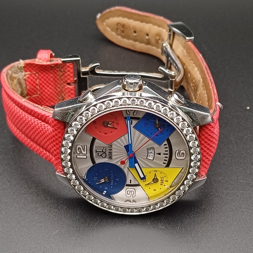 7 - Jacob & Co Five Time Zone Watch with original Leather Jacob & Co strap.  Really eye catching and is ... 