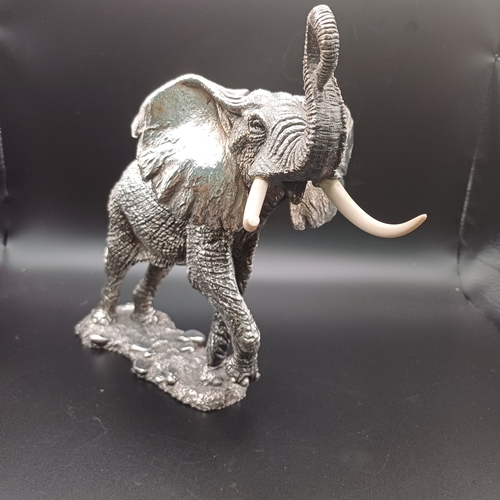 19 - Linda has fallen in love with this one.  Here we have Magnificent Filled Silver Bull Elephant.  It i... 