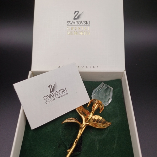 23 - Swarovski Crystal Rose in its original box.  This is really an eye catching brooch