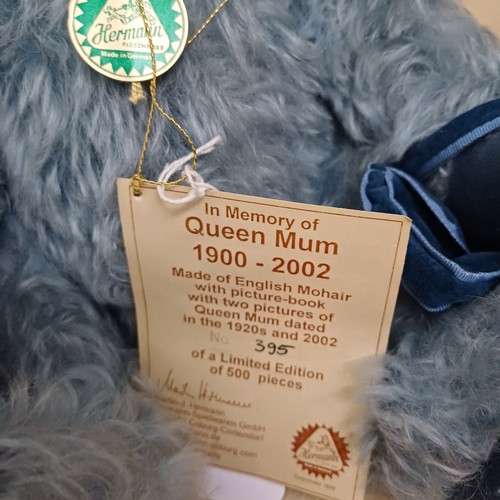 33 - Hermann's 'Queen Mum' Bear 1900 - 2002.  This is really lovely with the little hat and set of pearls... 