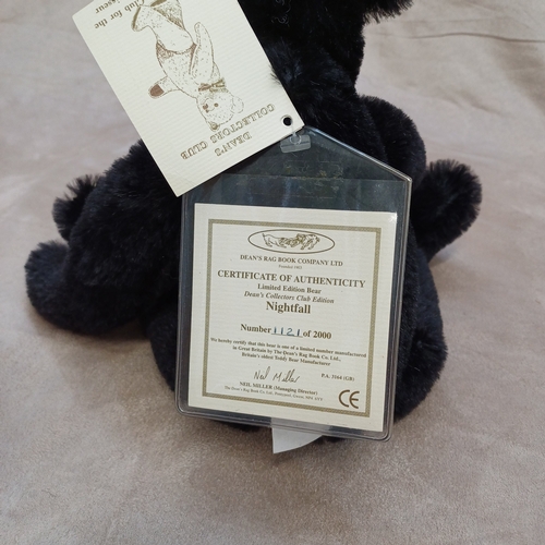 36 - Dean's Bear 'Nightfall' who is Number 1121 of 2000 with Certificates