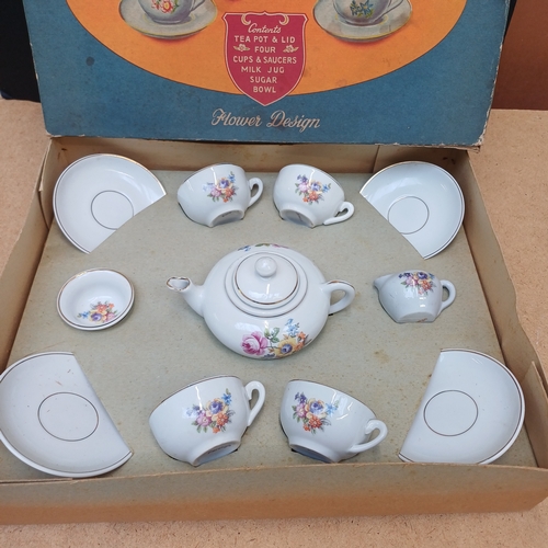 41 - Child's China Tea Set in original Box circa 1965 hours of fun here