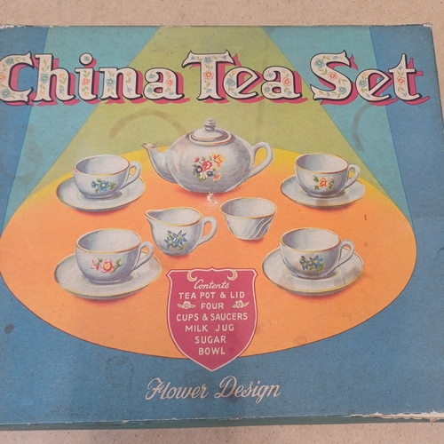 41 - Child's China Tea Set in original Box circa 1965 hours of fun here