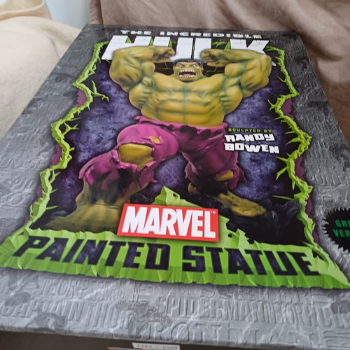 50 - Marvel Hulk Large Painted Statute.  This is a really impressive statute and it is heavy.  All boxed ... 