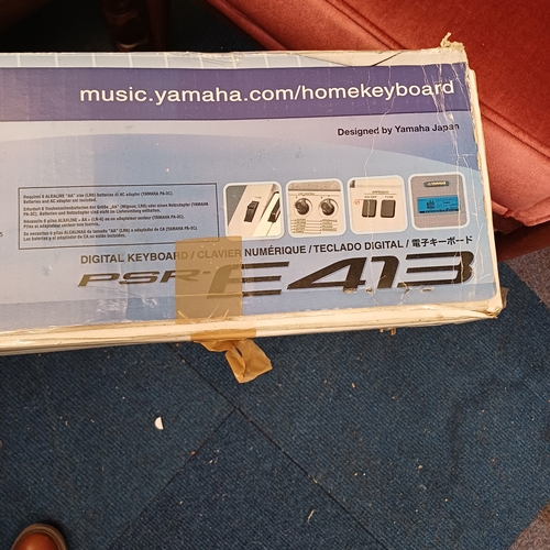 51 - Yamaha Keyboard PSR-E413 boxed and is very good condition.  It would appear it has been hardly used ... 