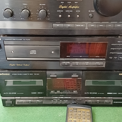 56 - Technics Stacking Hi-Fi System with all operating instructions:
RS-X501 Double Cassette Deck; SH-E66... 