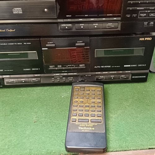 56 - Technics Stacking Hi-Fi System with all operating instructions:
RS-X501 Double Cassette Deck; SH-E66... 