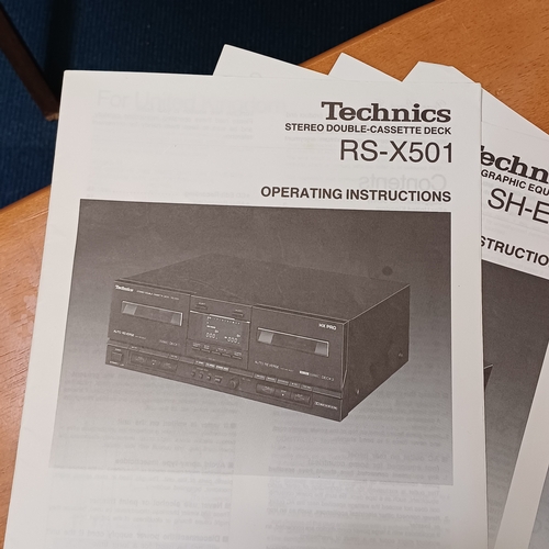 56 - Technics Stacking Hi-Fi System with all operating instructions:
RS-X501 Double Cassette Deck; SH-E66... 