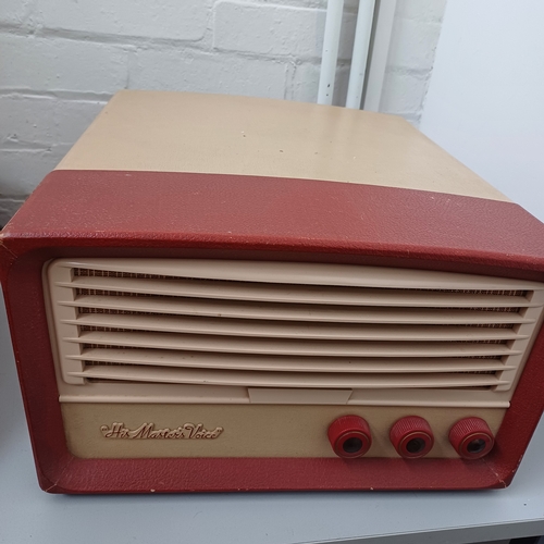 60 - HMV Portable 1950's Record Player. It does work but would probably need a service.  It is in excelle... 