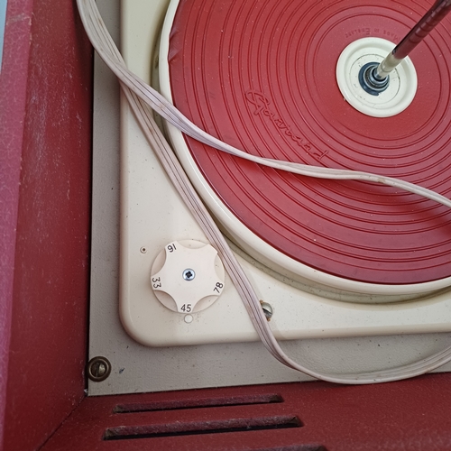 60 - HMV Portable 1950's Record Player. It does work but would probably need a service.  It is in excelle... 