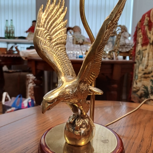 62 - Here we have a really lovely pair of Brass Eagle Lamps in working order as can be seen from the phot... 