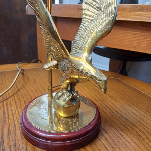 62 - Here we have a really lovely pair of Brass Eagle Lamps in working order as can be seen from the phot... 