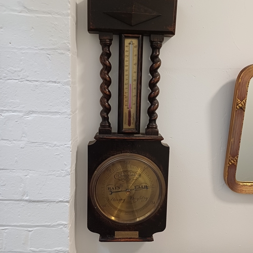 69 - Antique Barometer dating back to 1926 as it was presented  W E Lister as a Wedding Present.  It is m... 