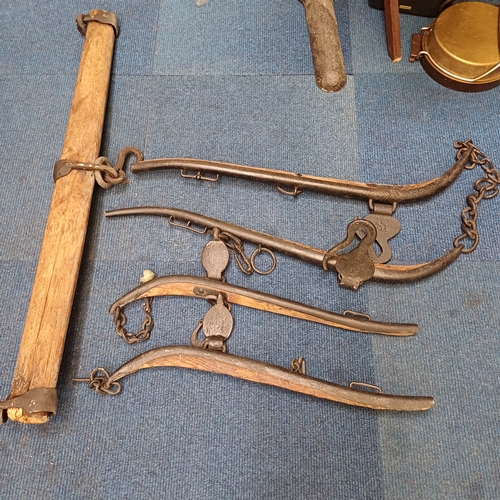 73 - Antique Working Horse Harness.  The Vendor used these as brackets to hang things upon and they looke... 