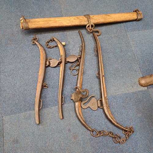 73 - Antique Working Horse Harness.  The Vendor used these as brackets to hang things upon and they looke... 