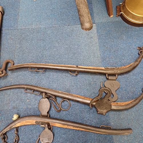 73 - Antique Working Horse Harness.  The Vendor used these as brackets to hang things upon and they looke... 