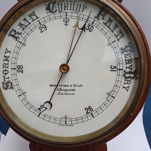 79 - Benetflink & Co of Cheapside London Barometer early 1900's in excellent condition