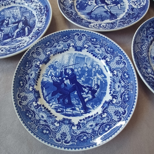 89 - Set of Wedgwood Queen's Ware Plates in 'The Charles Dickens Collection'
1.  'Nicholas Nickleby'
2. '... 