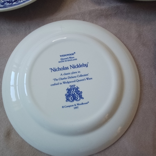 89 - Set of Wedgwood Queen's Ware Plates in 'The Charles Dickens Collection'
1.  'Nicholas Nickleby'
2. '... 