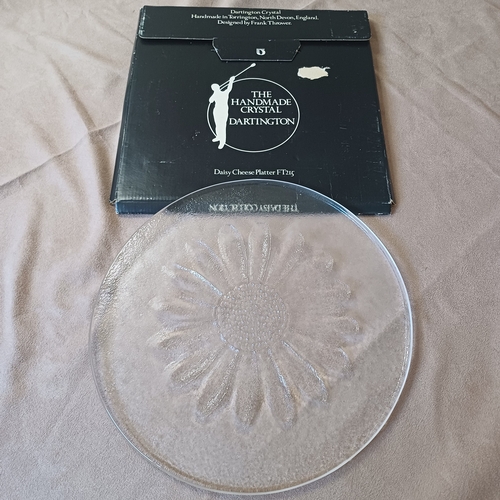 90 - Dartington Crystal 'Daisy Cheese Platter' in its original box and in excellent condition.