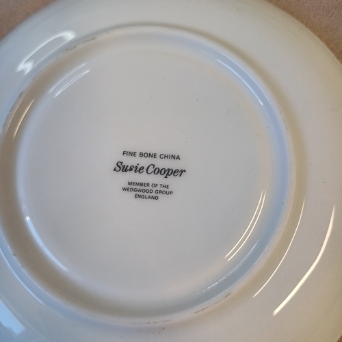 444 - Wedgwood: Susie Cooper 'Contrast Dinnerware' C2068 Set of Six Cups ands Saucers in original box.  In... 