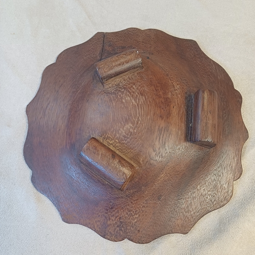 94 - Very unusual carved wooden plate.  This is very tactile and is carved from one piece of wood.