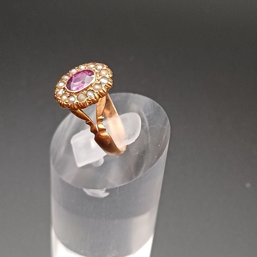 3 - Georgina Amethyst and Seed Pearl Ring.  This is a very pretty ring.
- 9 ct gold
- weight 1.9g
- size... 