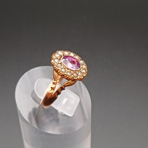 3 - Georgina Amethyst and Seed Pearl Ring.  This is a very pretty ring.
- 9 ct gold
- weight 1.9g
- size... 