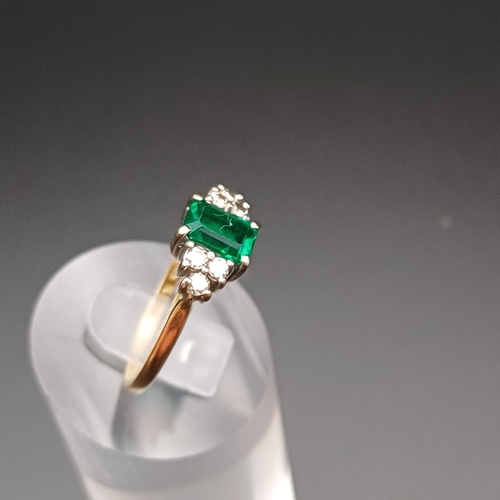 6 - Emerald and Diamond Ring
- 18ct
- weight 3.5 g
- Size N