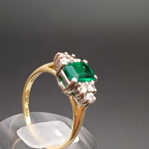 6 - Emerald and Diamond Ring
- 18ct
- weight 3.5 g
- Size N