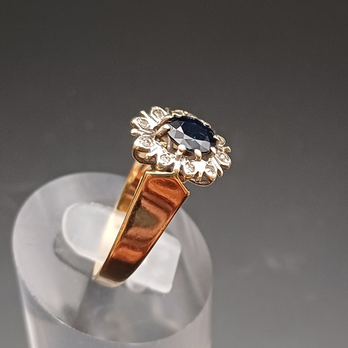 12 - Sapphire and Diamond Cluster Ring.
- 9 ct
- size O / P
- weight 2.9 g