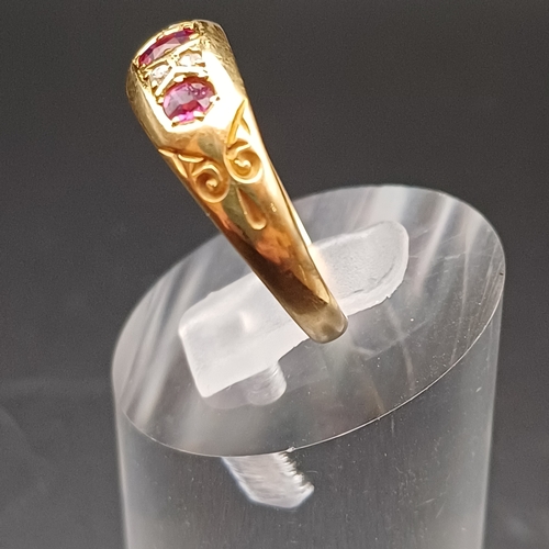 18 - Victorian Ruby and Diamond Ring in a very pretty setting.
- 9 ct 
- weight 2.5 g
- size Q