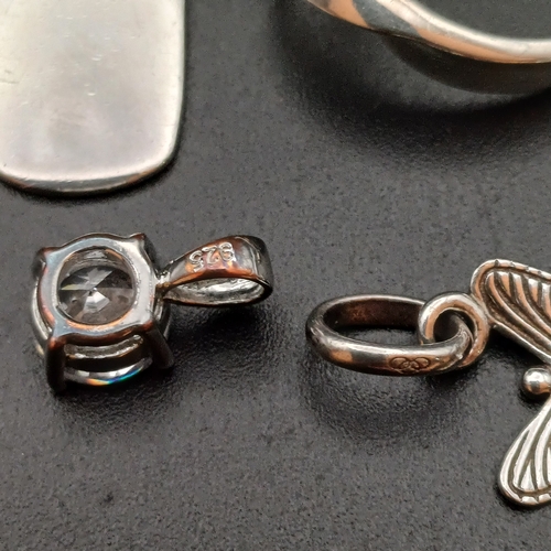 35 - Selection of Danish Silver Pendants/Charms and Ring:
1 x 925 ring size R / S weighing 3.9 g
5 x 925 ... 