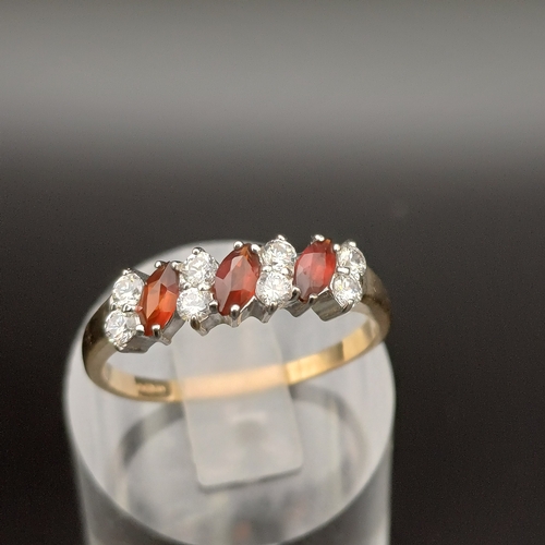 51 - Garnet and White Stone ring 
- weight 2.0 g
- size S
- 9 ct