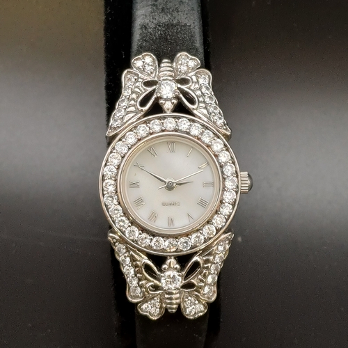 60 - Crystal encrusted watch (quartz)