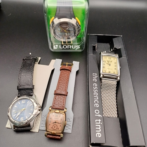 61 - Collection of Four Watches:
1. Lorus Digital and boxed
2. Erikesen Metal Strap
3. Lorus Date Change
... 