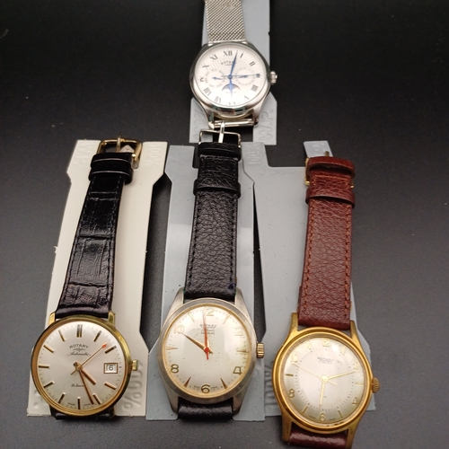 67 - Four Rotary Watches.  All Vintage and all working.
1 x Vintage Automatic 21 Jewels
1 x 17 Jewels
1 x... 