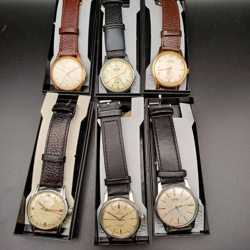 69 - Six Roamer Vintage Watches 1940's - 1950's and all working:
3 x Standard of various designs
1 x unma... 