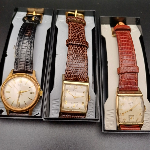 70 - Three really lovely Elgin Vintage Watches in working order and very good condition:
1x Round faced s... 