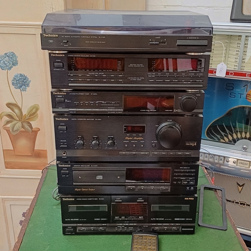 168 - Technics Stacking Hi-Fi System with all operating instructions:
RS-X501 Double Cassette Deck; SH-E66... 