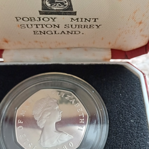 3 - Proof Isle of Man Christmas 50m pence coin.  Only 5,000 pressed