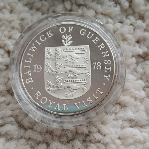 4 - Proof Bailiwick of Guernsey t mark the Royal Visit in 1978.  Only 25,000 pressed by Royal Mint