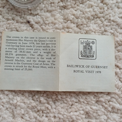 4 - Proof Bailiwick of Guernsey t mark the Royal Visit in 1978.  Only 25,000 pressed by Royal Mint