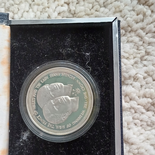 5 - Double Proof Coin Set Isle of Man of the Marriage of HRH Charles Prince of Wales to Lady Diana Spenc... 