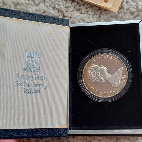 6 - Proof Isle of Man Coin International Maritime Year 1982 Limited press of 10,000