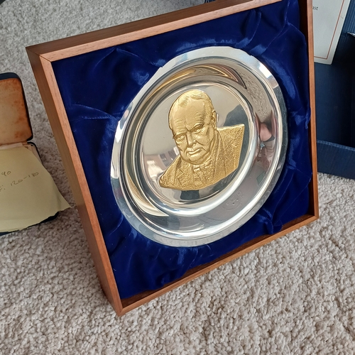 20 - The Churchill Centenary Trust 100th Anniversary of the Birth of Winston Churchill Silver with Gold o... 