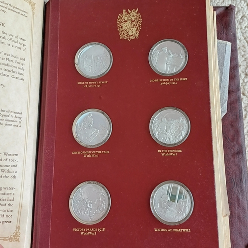 22 - The Churchill Centenary Trust Sterling Silver Proof Edition of 24 Medals of Winston Churchill's Life... 