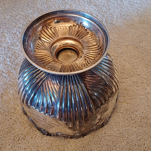 23 - Stunning Sheffield Silver Punch Bowl dating 1895 by James Dixon & Sons Limited.  This weighs 2.1 kg ... 