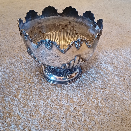 23 - Stunning Sheffield Silver Punch Bowl dating 1895 by James Dixon & Sons Limited.  This weighs 2.1 kg ... 